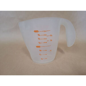 Unbranded Kitchenware 2 cup White Orange Measuring Cup